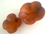 Duo de bols en bois de thuya  DRISSAT  18x7 cm et 14x6 cm