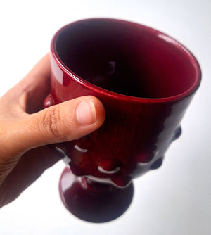 Verre à pied en céramique BOIS ET REGARDE Rouille