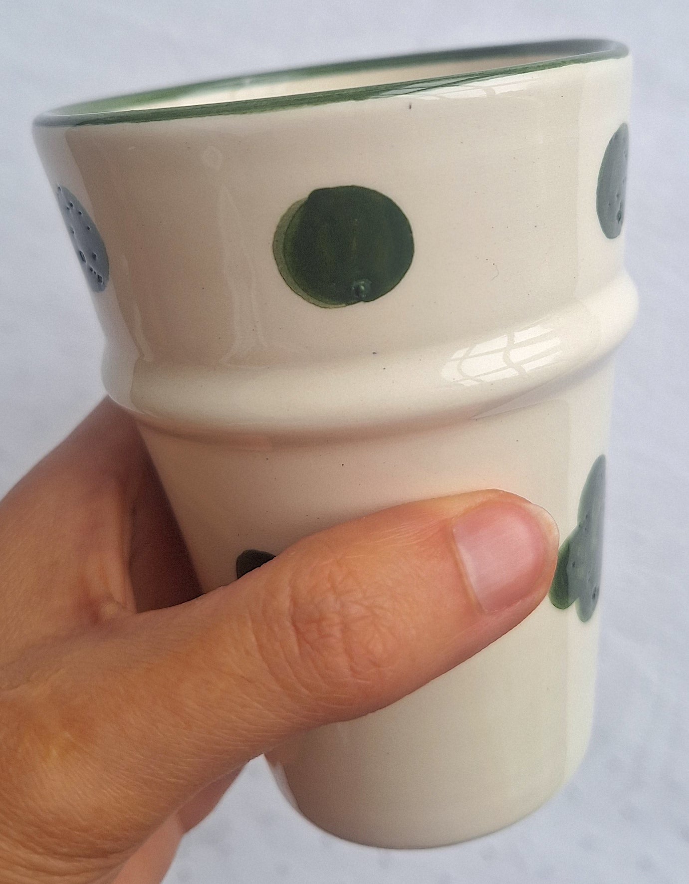 Verre en céramique blanche CHAÏ Vert